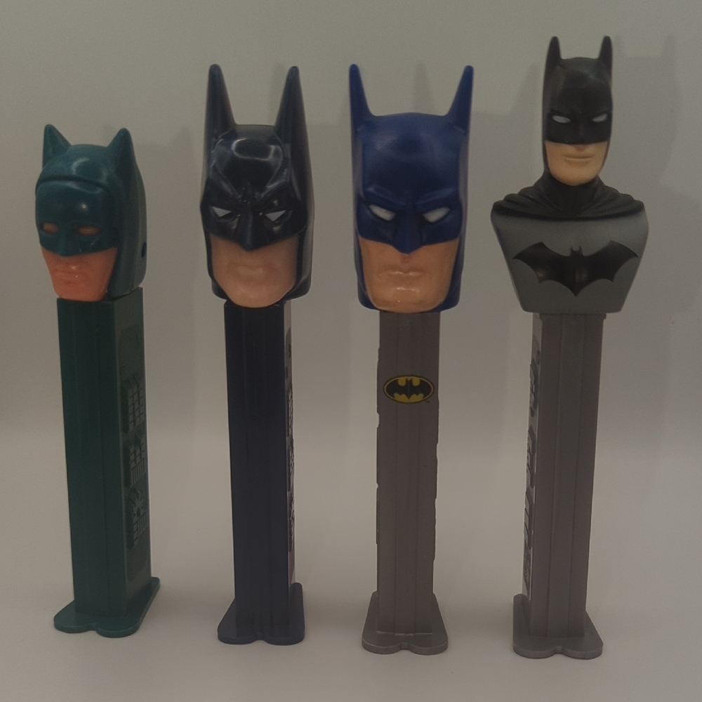 Batman Pez Candy Dispenser Set - Green, Blue, Gray